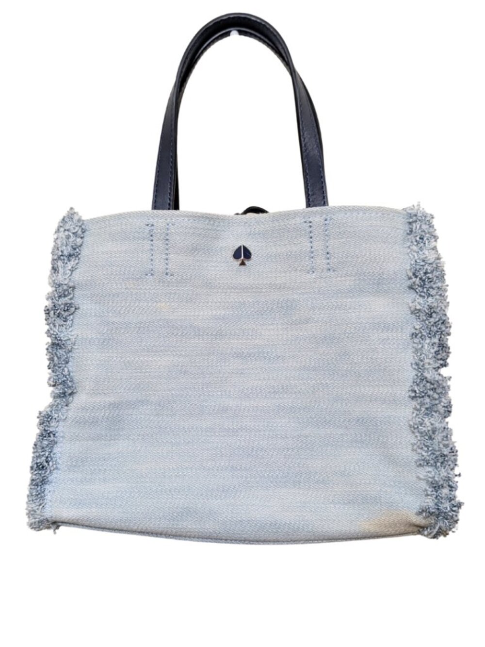 Kate Spade Sam Demin Medium Satel w/ Blue Leather Handles